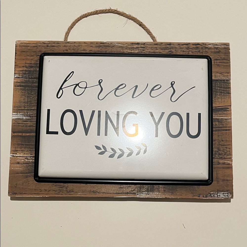 Rustic Wall Sign with Loving Message